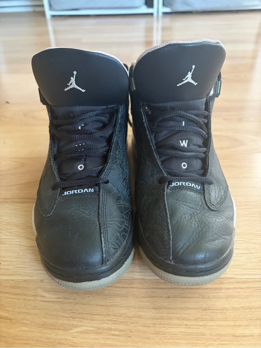 Jordan Boys Black and Gray Retro Basketball Sneakers